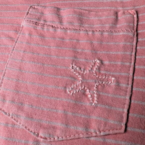 Fresh Produce Pink Stripe Tank Top Womens Large Sleeveless Coastal Beach USA - Picture 6 of 10